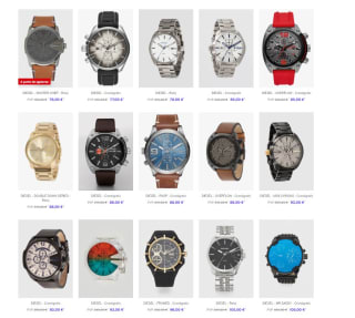 Recopilación relojes para hombre marca Diesel desde 56€