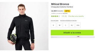Chaqueta de Ciclismo para Hombre Mítical Bronce por 12.99€