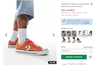 Converse Zapatillas naranjas Star Player 76 Ox por 27€