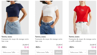 TOMMY JEANS - Camisetas para ellas por 13€