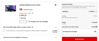 Tot €200 korting op een Samsung Neo Qled tv 65 inch 4k icm met een soundbar bij de mediamarkt