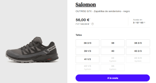 Zapatillas de Trekking para Mujer Salomon OUTRISE GTX por 56€