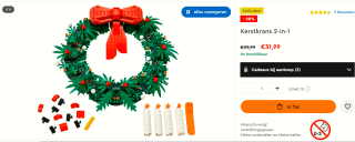 LEGO Seasonal Kerstkrans 2 in 1 voor €31,99 bij Lego.com