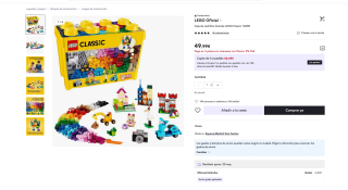 Caja de Ladrillos Grande LEGO Classic 10698 por 49,99€ (Nuevos usuarios por 19,99€)