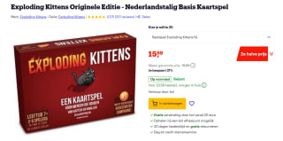 Exploding Kittens Originele Editie voor €15,89 bij Bol.com