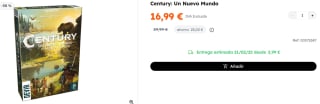 Juego de Mesa Century: Un Nuevo Mundo por 16.99€
