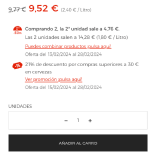 Mahou Tostada 0,0 Cerveza Tostada 6 packs por 33,84€