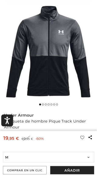 Chaqueta Armour Pique Track Under Armour Hombre por 19,95€