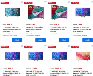 15% Extra descuento en Televisiones en Carrefour