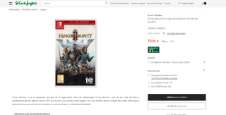 Videojuego King's Bounty II Day One Edition para Nintendo Switch por 19,80€