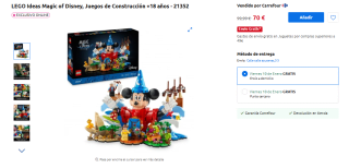 LEGO Ideas Magic of Disney 21352 por 70€