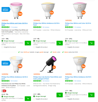 Tot 30% korting op Philips Hue