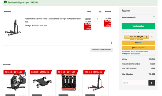 Caballete Moto Elevador Central ConStands Power Evo negro sin Adaptador específico por 140,99€