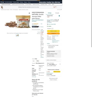 MEDITERRANEAN NATURAL Snacks Serrano Pollo para Perros