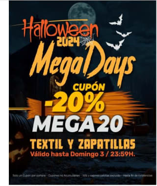 20% descuento en textil y calzado
