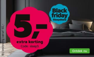 €5 korting bij besteding vanaf €50 bij BudgetBed
