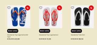 Tot 50% korting op Havaianas in de Havaianas-store + gratis telefoonringhouder