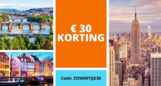€30 extra zomertijd korting bij Stedentrips