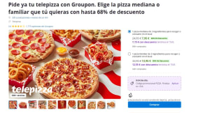 Elige la pizza mediana o familiar que tú quieras con hasta -68%