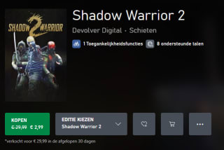 Shadow Warrior 2 voor €2,99 in de Xbox Store