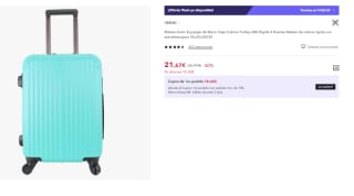 Maleta de Cabina 4 Ruedas de Viaje Semirigida 21.67€ (Cuenta Nueva 12.95€)