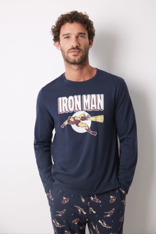Pijama largo hombre 100% algodón "Iron Man" por 10.99€