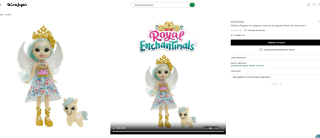Muñeca Pegaso con pegaso mascota de juguete Royal Enchantimals por 8€