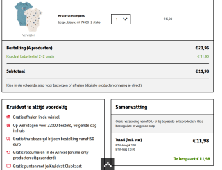 2+2 gratis op Kruidvat baby textiel en baby of mama accessoires