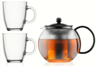 Bodum Assam theepot en 2 glazen mokken voor €29,95 bij Bodum