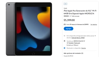 iPad 9na Gen 64GB 10.2" por $4,589 en Walmart
