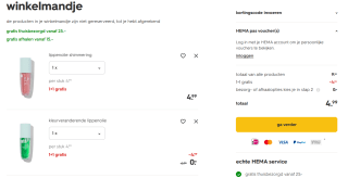 1+1 gratis op lipolie en lipgloss bij HEMA