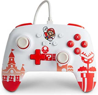 Mando para Nintendo Mario en rojo y blanco por 17,99€