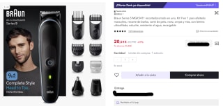 Braun hasta 66% + 30% EXTRA preciazos en afeitadoras y depiladoras