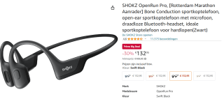 SHOKZ OpenRun Pro sportkoptelefoon voor €132,95 bij Amazon