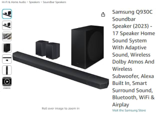 Win a Samsung Q930C soundbar with rear speakers from Amazon for £649