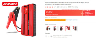 Arrancador de batería de coche Universal 20000mAh por 25,93€