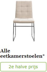 2e halve prijs op eetkamerstoelen bij Leen Bakker