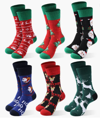 6 pares de calcetines navideños Moonlight Manor para mujer por 13€