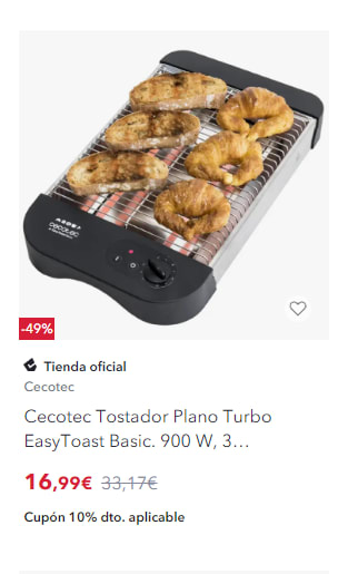 Recopilación tostadoras muy economícas desde 8,21€