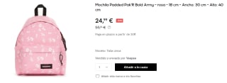 Mochila Eastpak Padded Pak'R Bold Army por 24.99€