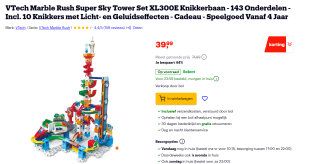 VTech Marble Rush knikkerbaan Super Sky Tower voor €39,99 bij Bol