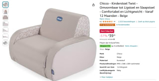 Chicco Kinderstoel Twist voor €39,16 bij Amazon