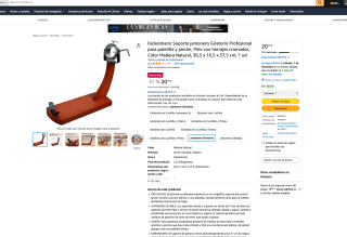 Pino con herrajes cromados por solo 20,70€Fackelmann Soporte jamonero Giratorio Profesional para paletilla y jamón por solo 20,70€