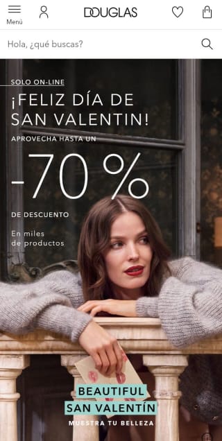 Hasta -70% San Valentín en Douglas.