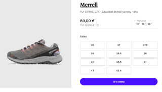 Zapatillas para Mujer Merrell FLY STRIKE GTX por 58.65€
