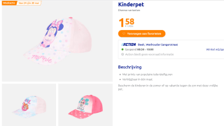 Kinderpet voor €1,58 bij de Action