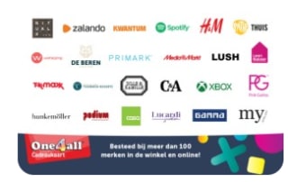 10% extra tegoed bij aankoop van digitale One4all cadeaubon