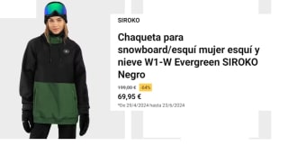 Chaqueta de esquí para Mujer SIROKO W1-W Evergreen por 69.95€