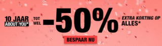 Tot 50% extra korting op alles bij About You