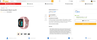 Smartwatch Klack rosa l8 por solo 11,95€